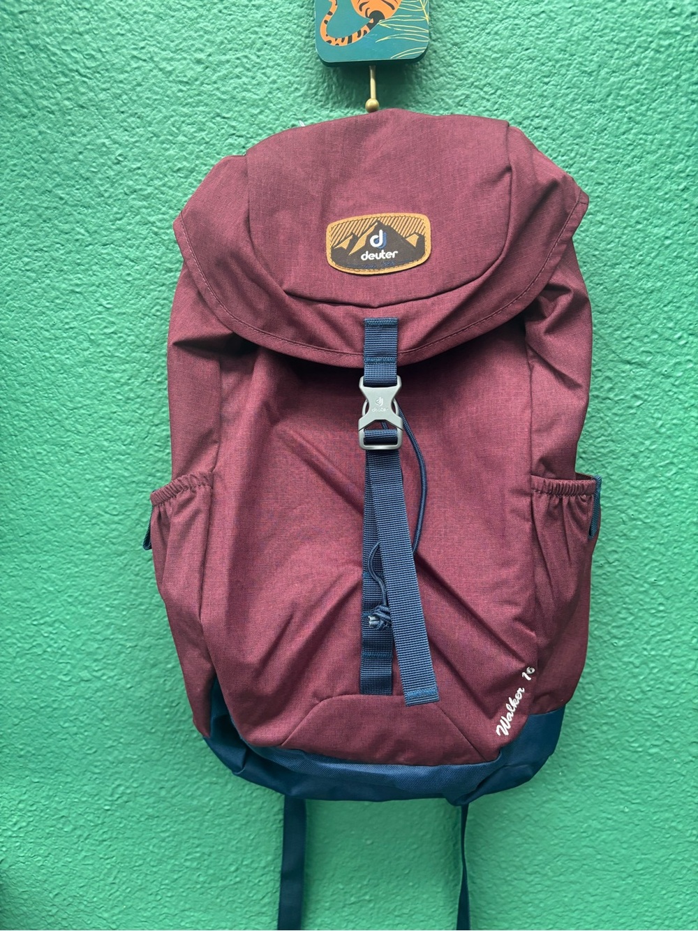 Deuter Men's Burgundy Daypack Backpack with Navy Trim